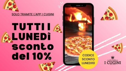 tutti i lunedì sconto del 10%